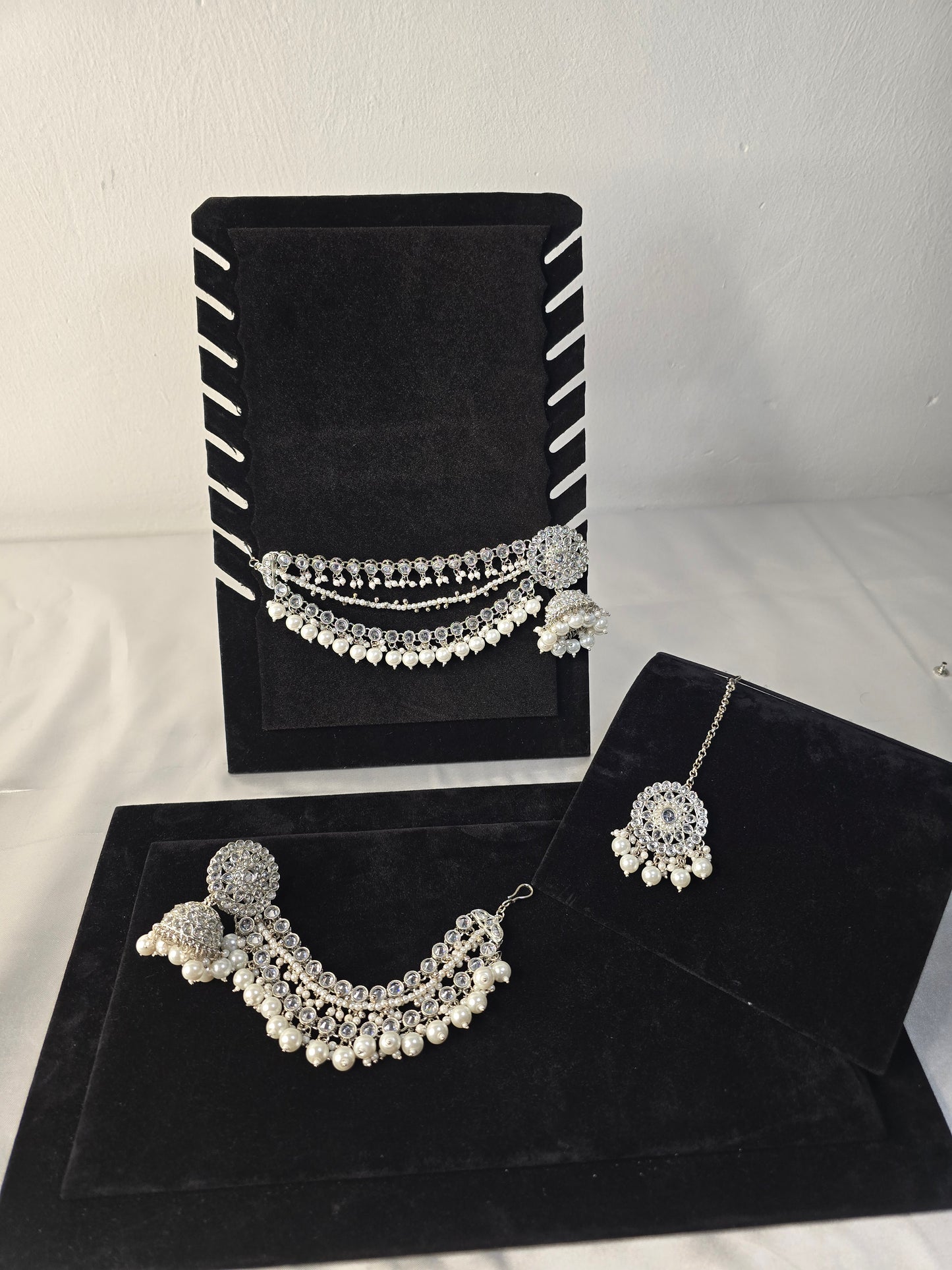 Bahubali Jhumka Sahara Earrings & Tikka Set
