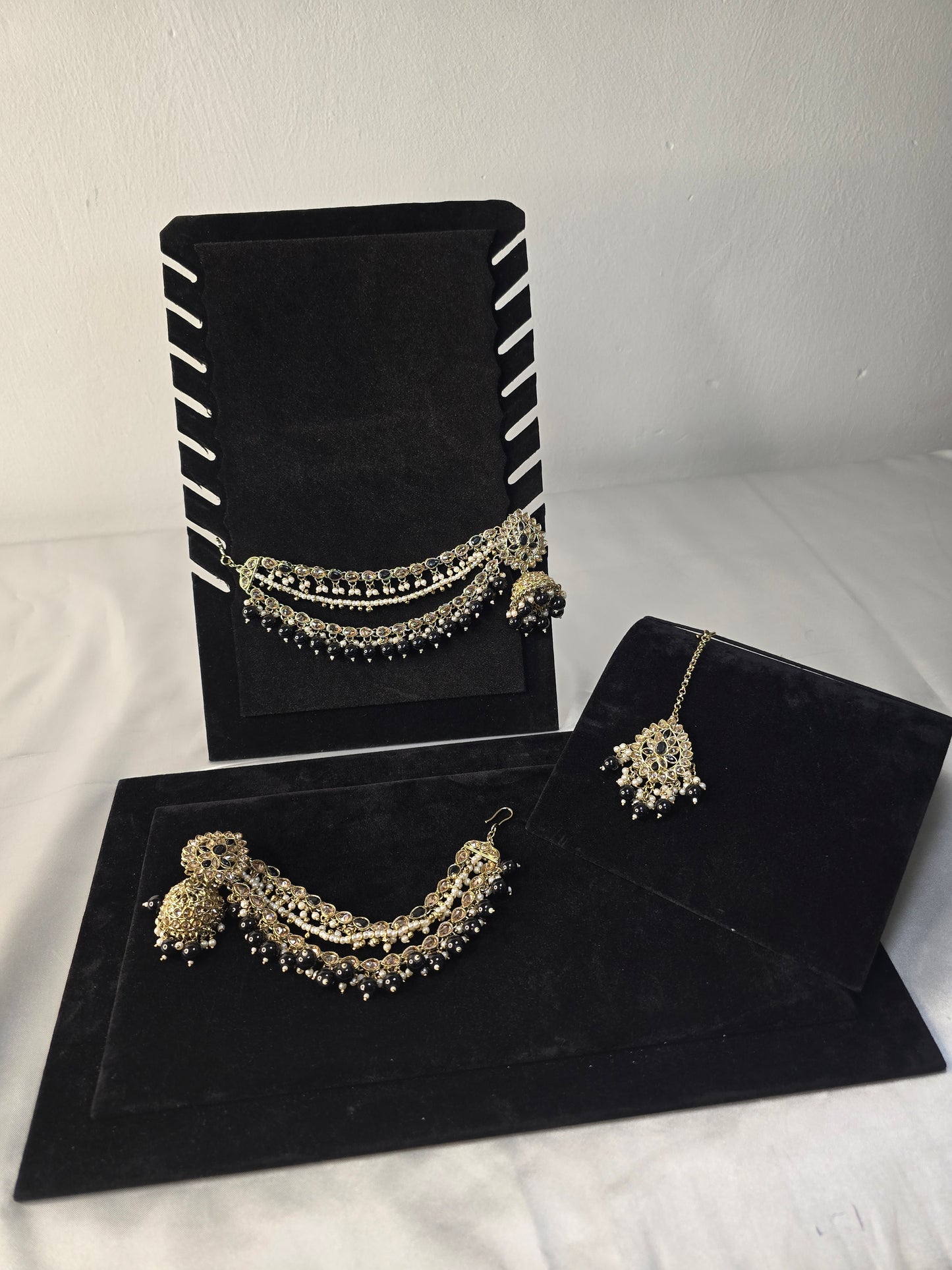 Bahubali Jhumka Sahara Earrings & Tikka Set