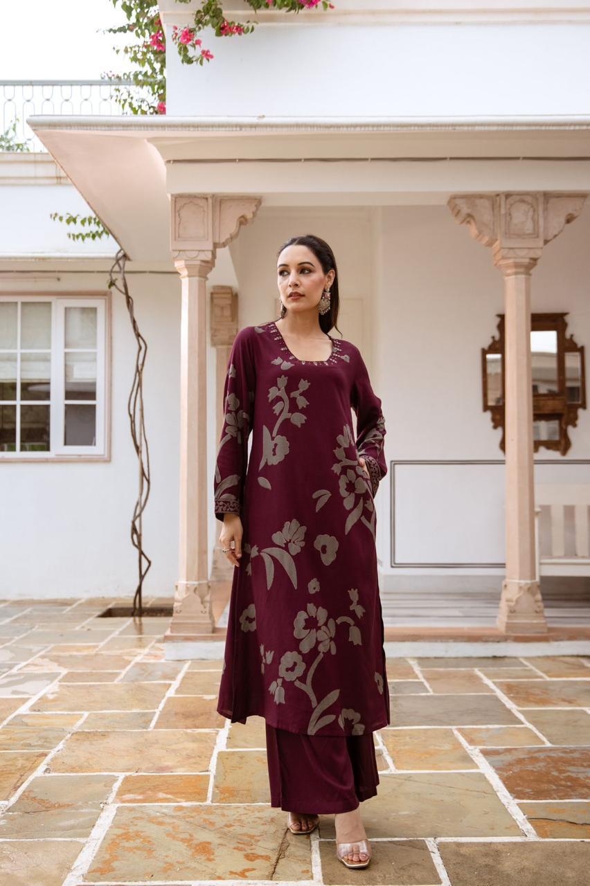 Kameez & wide palazzo Bottom. Falak