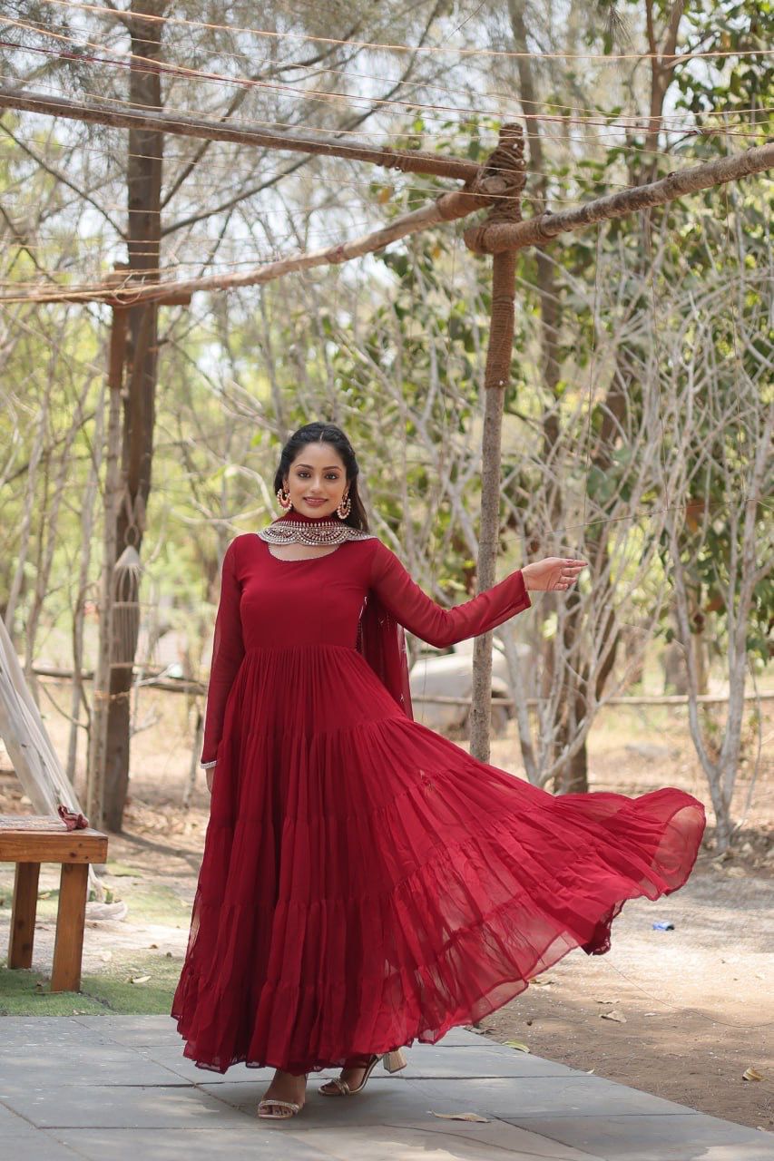 Anarkali dress & Duppatta. Amal