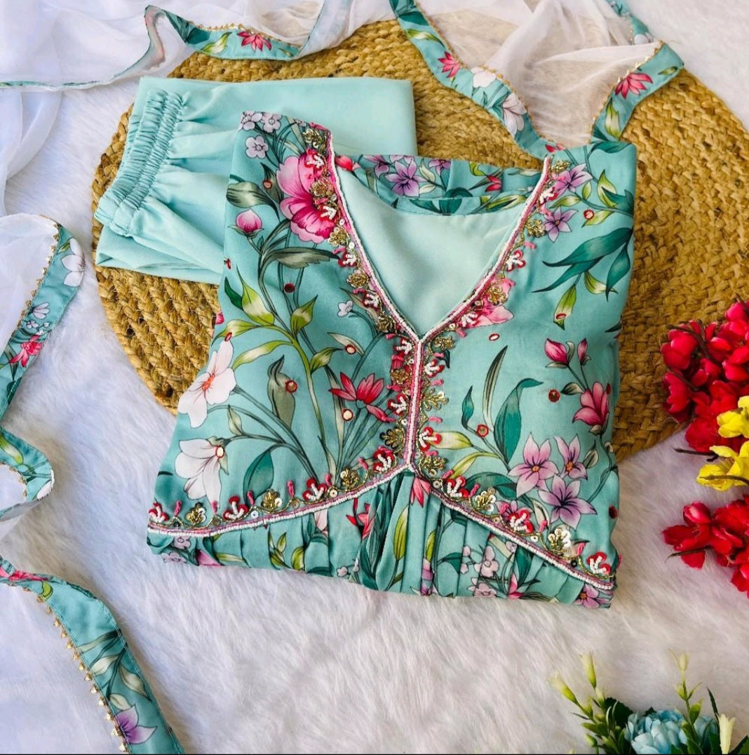 Lilly. Aliya cut Dress with Salwar & Dupatta