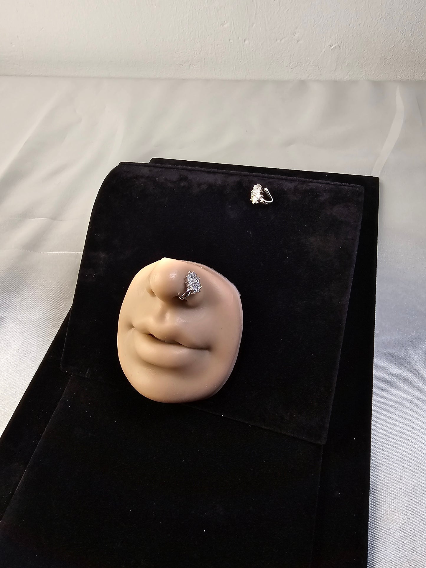 Nath CZ Diamond. Nose Ring White-Gold plated & Gold Plated.