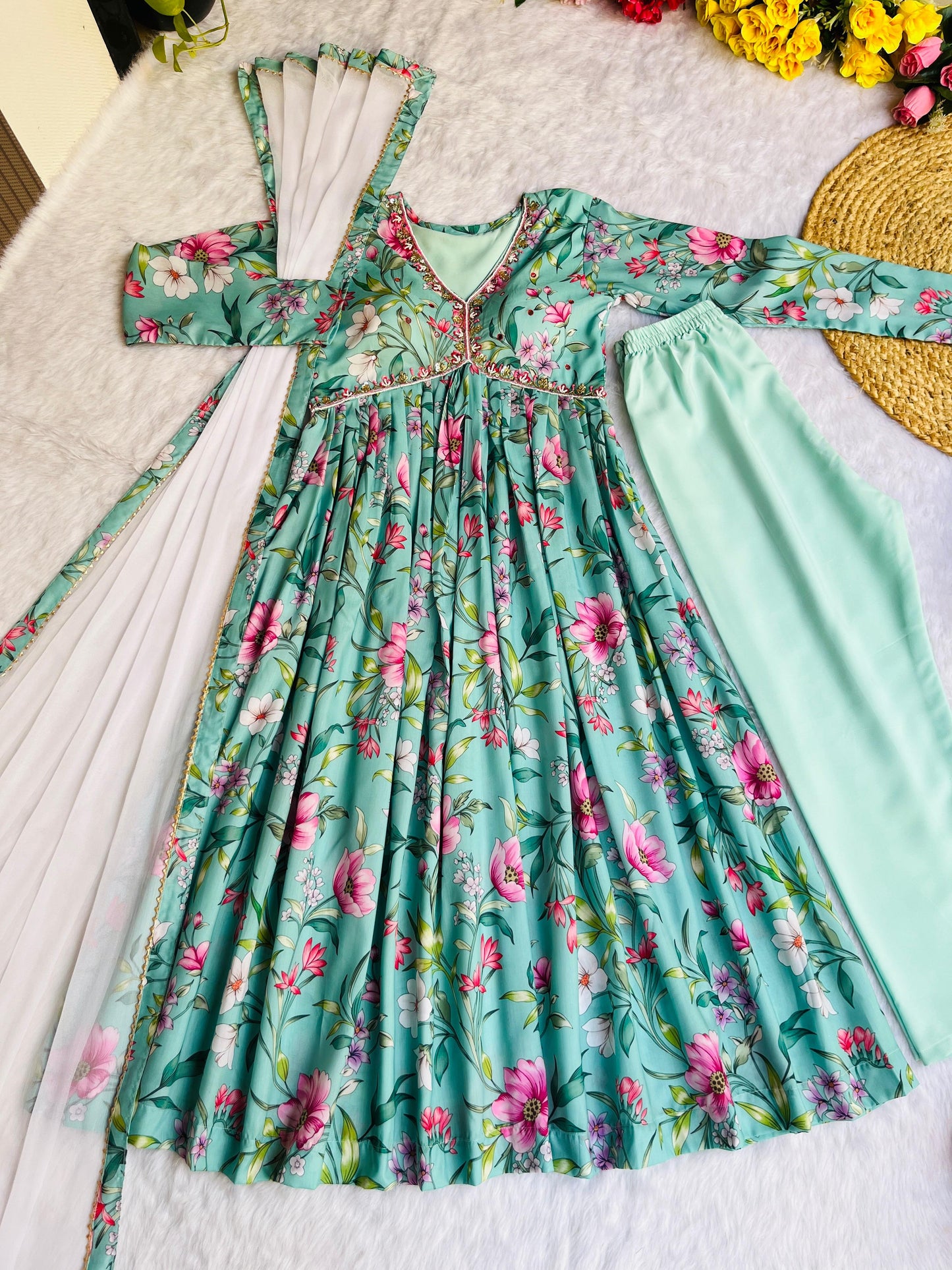 Lilly. Aliya cut Dress with Salwar & Dupatta