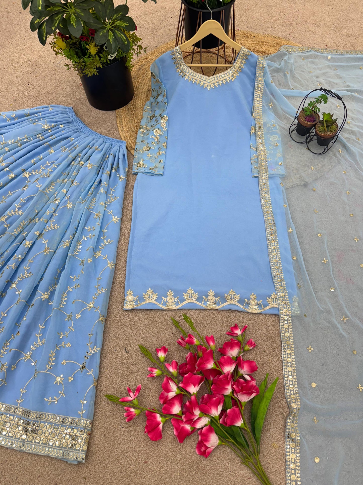 Sharara Palazzo, Kurta & Duppatta. Zaina