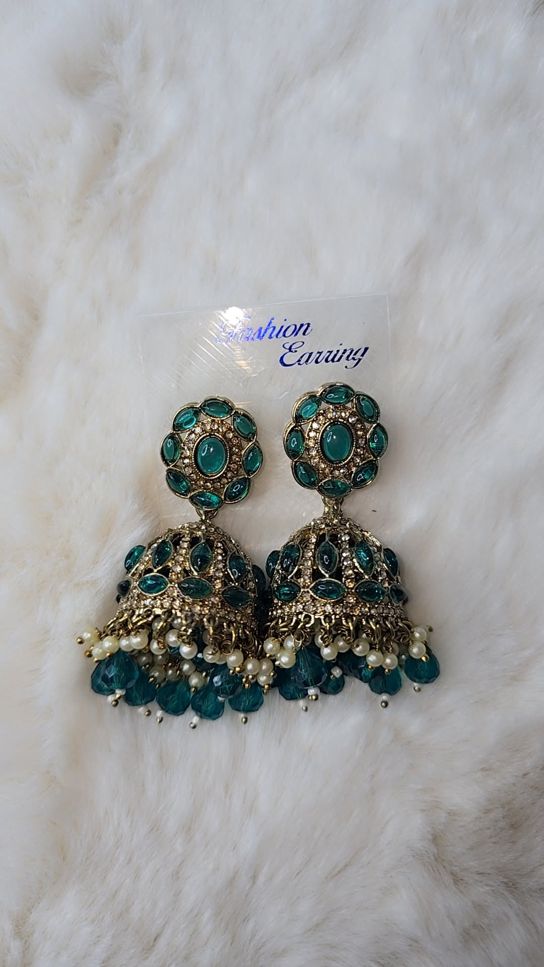 Jhumka Earrings mehndi Gold. Available in 10 colours.