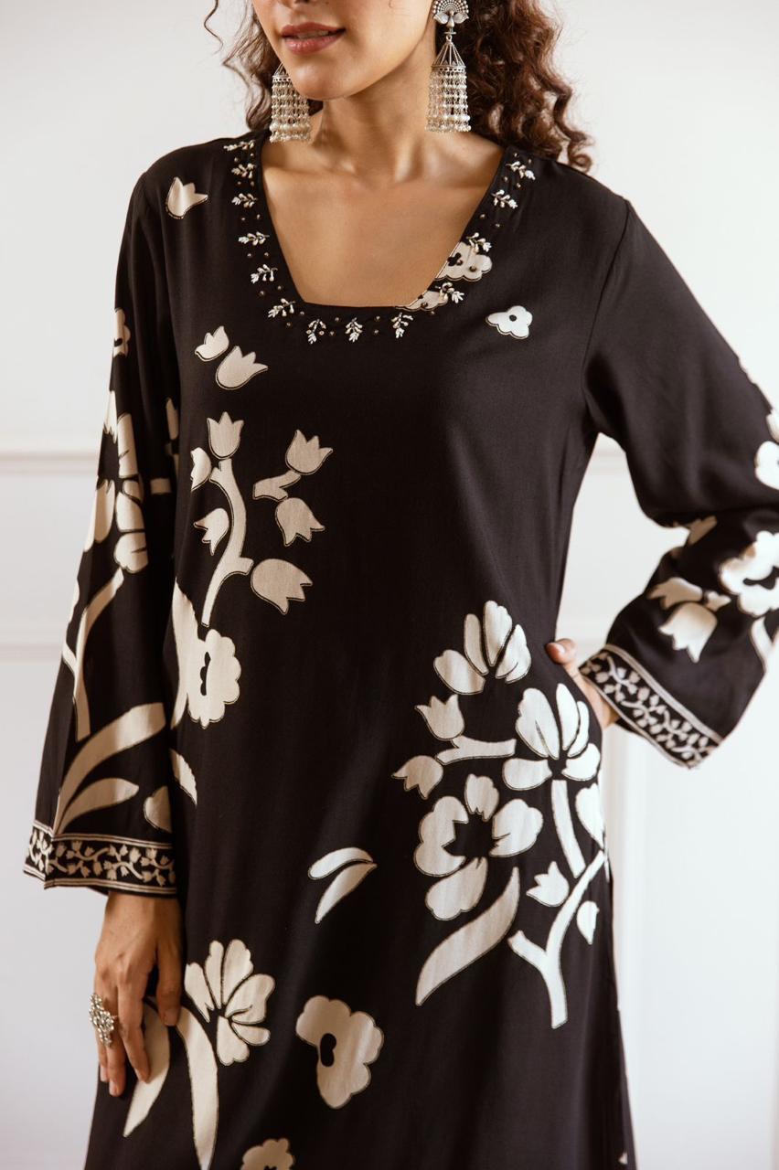 Kameez & wide palazzo Bottom. Falak