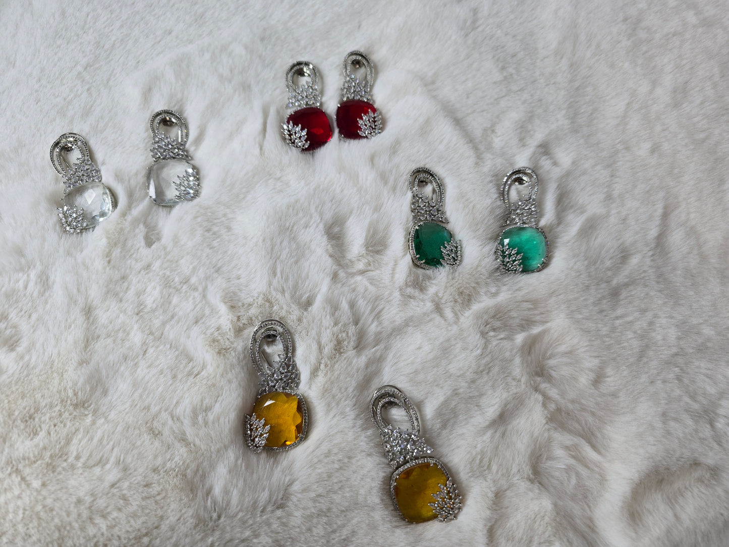 Cubic Zirconia. AD Earrings. statement earrings.
