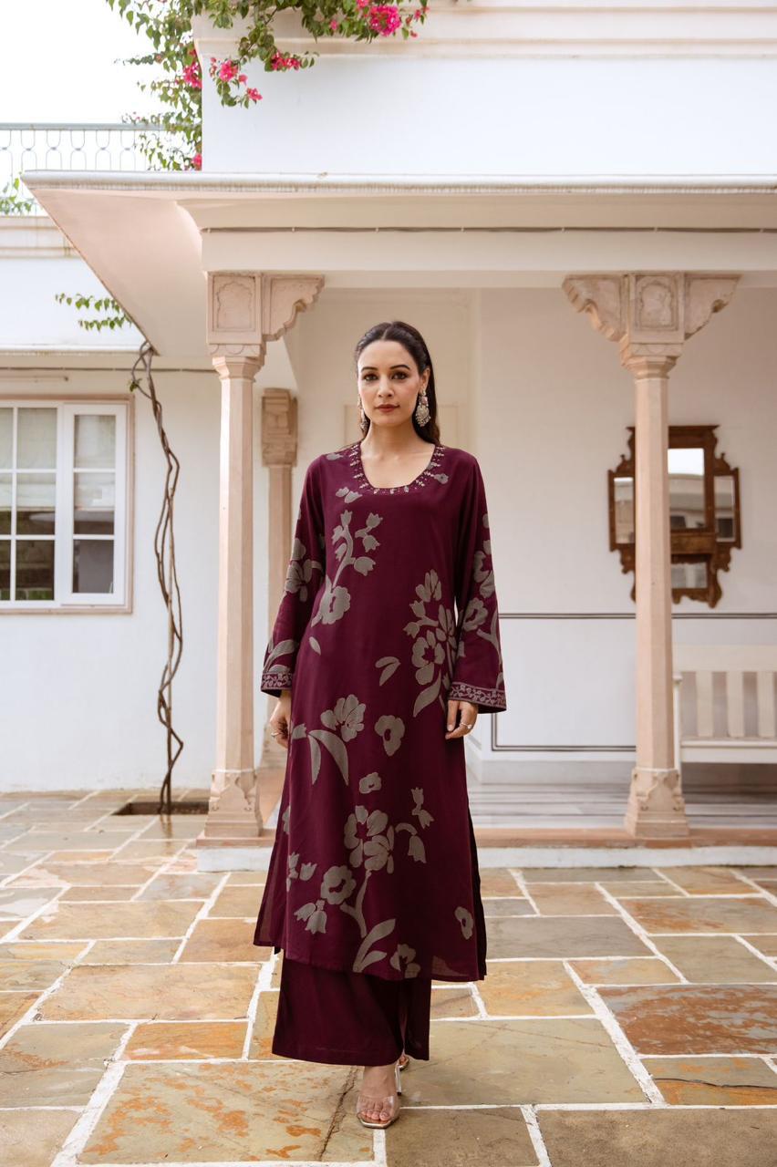 Kameez & wide palazzo Bottom. Falak