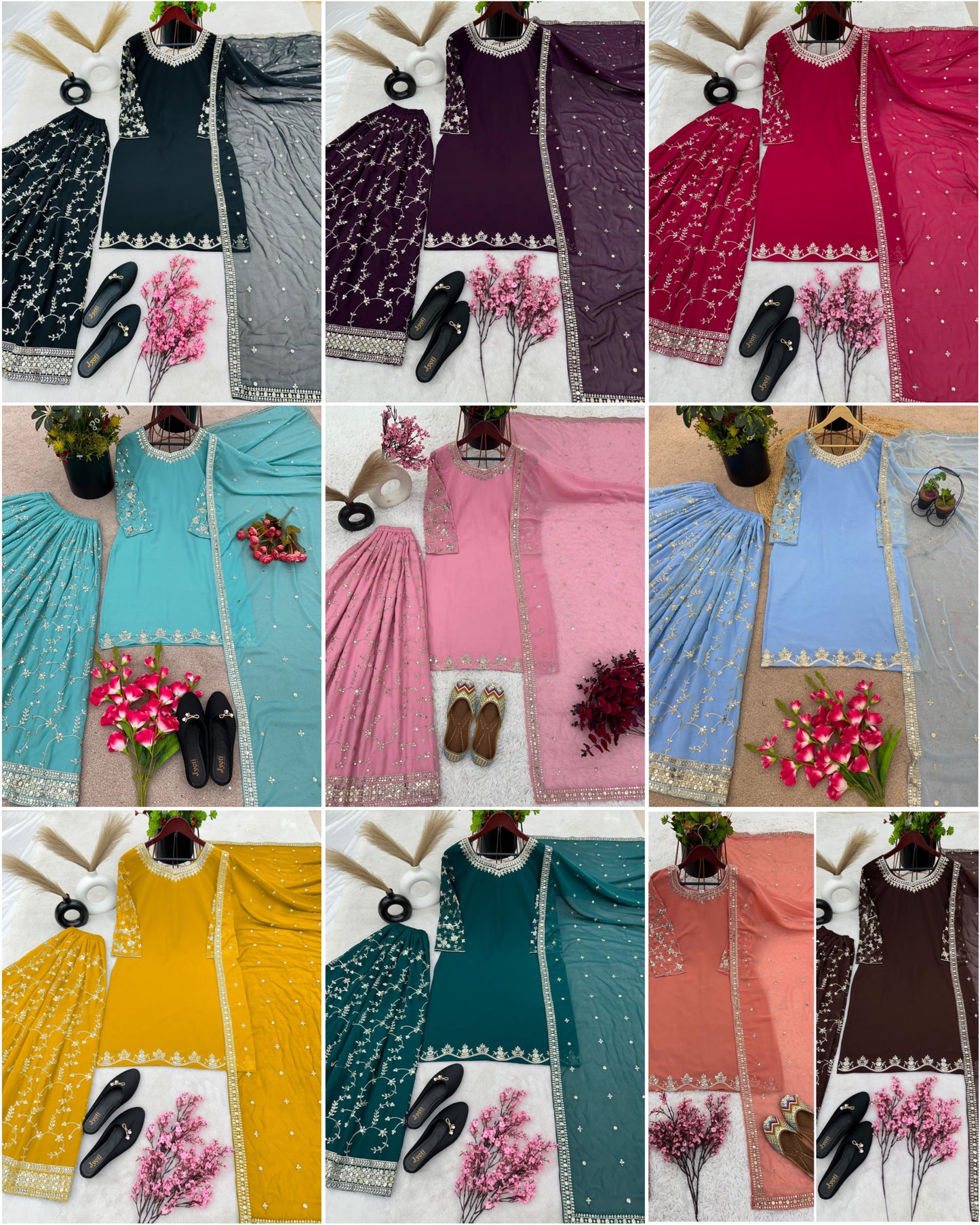 Sharara Palazzo, Kurta & Duppatta. Zaina