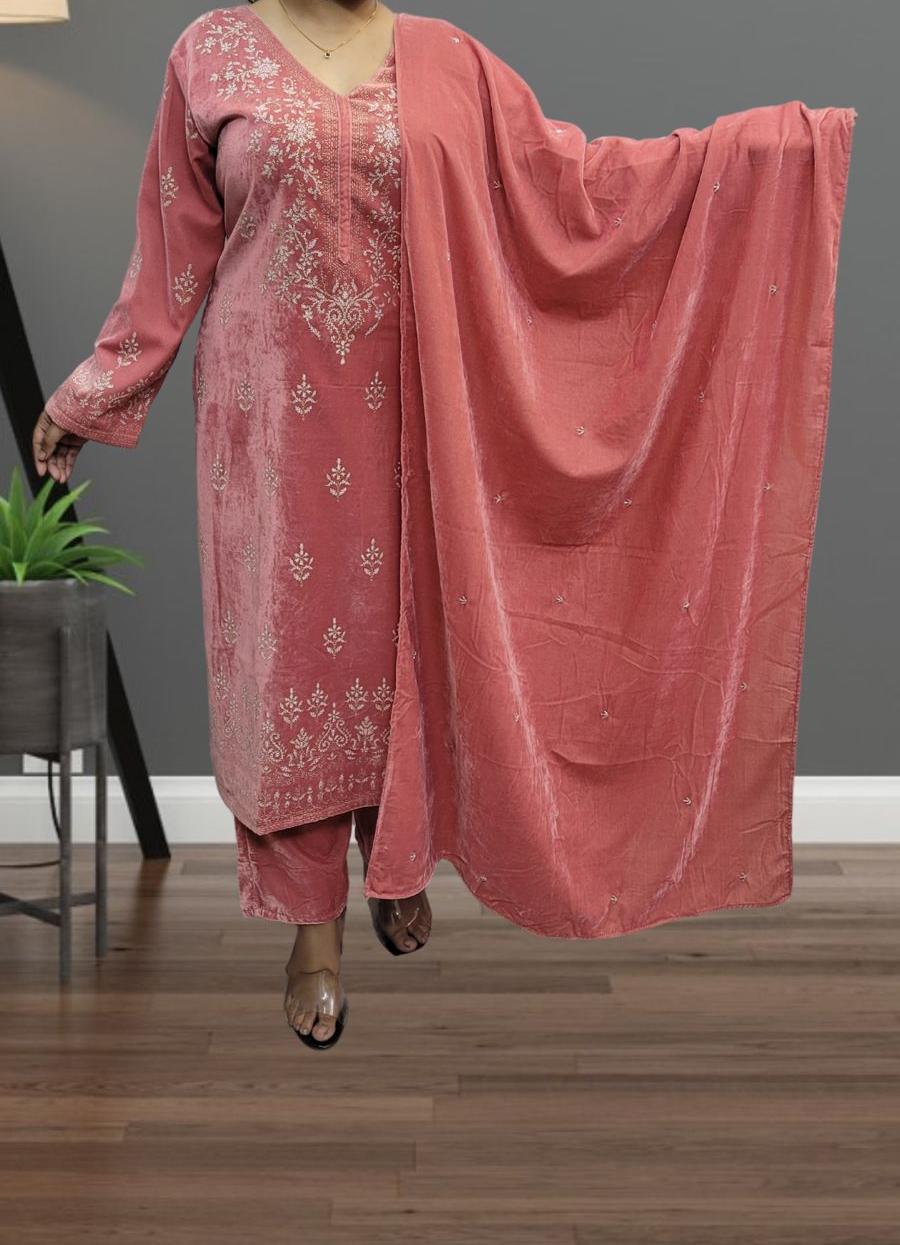 Velvet Salwar Kameez & Duppatta. Niha