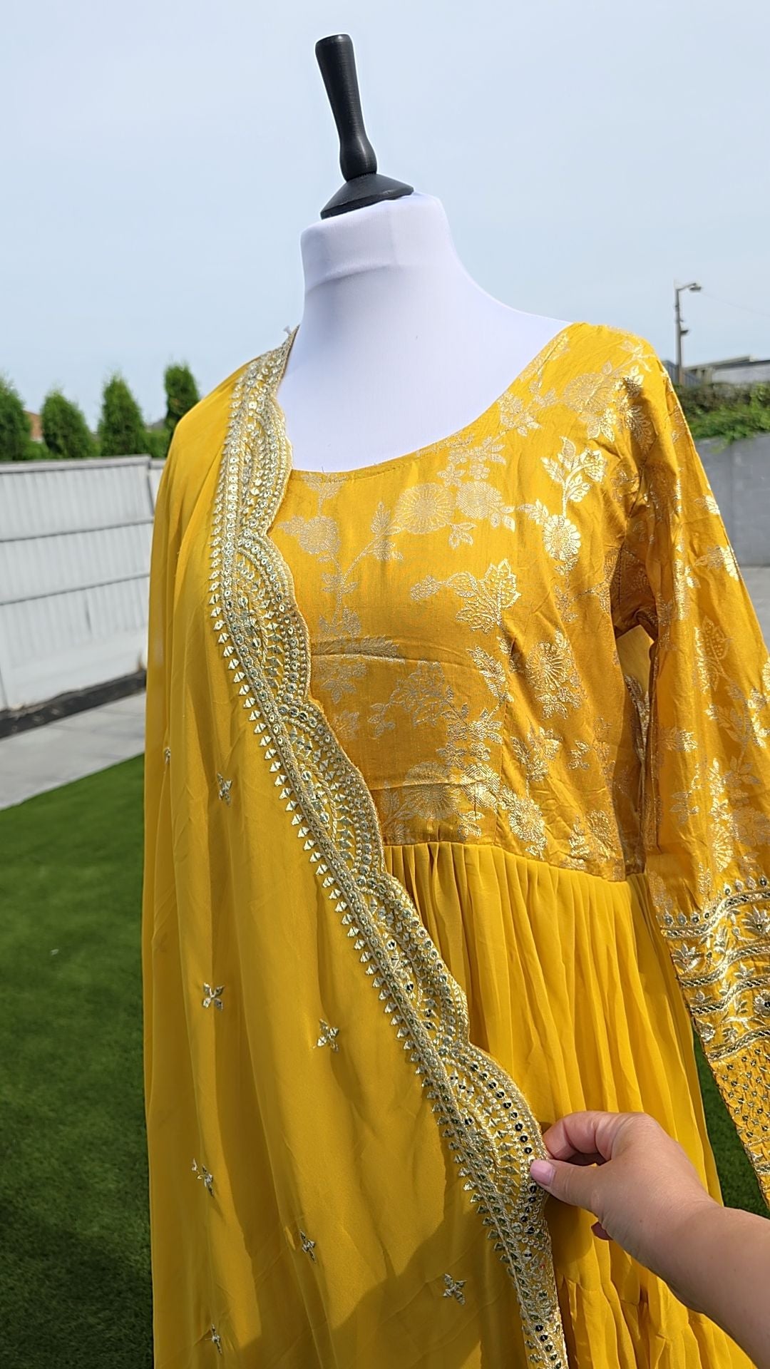 Anarkali Gown & Duppatta. Rani