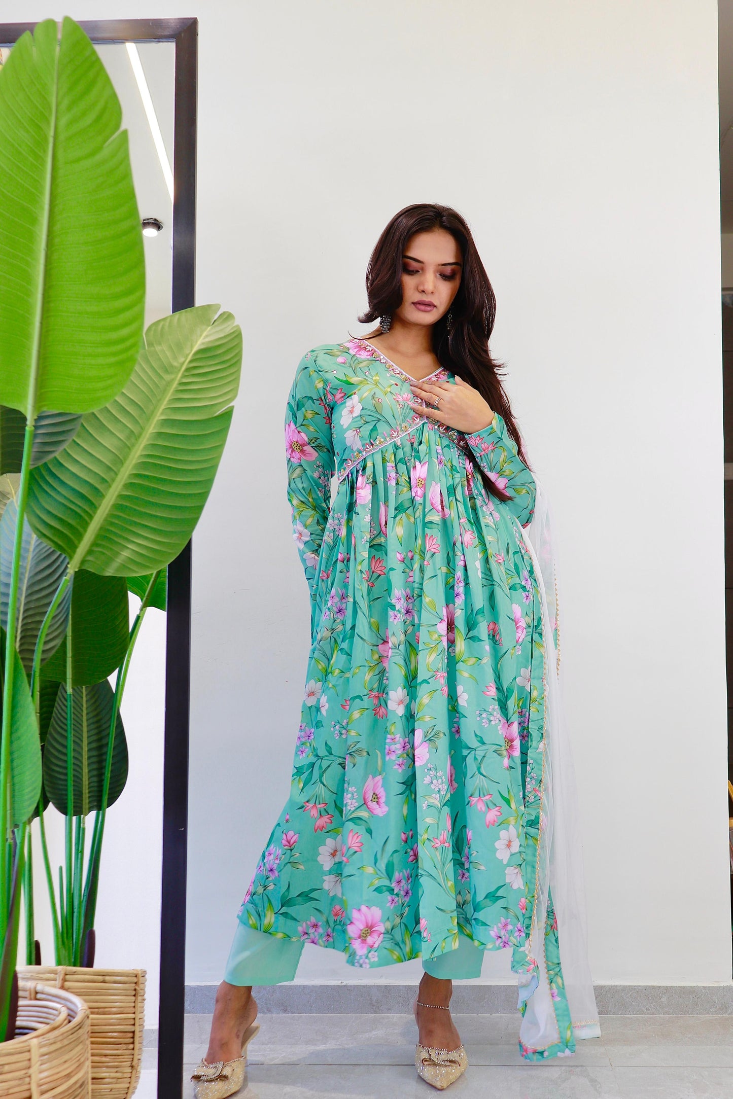 Lilly. Aliya cut Dress with Salwar & Dupatta