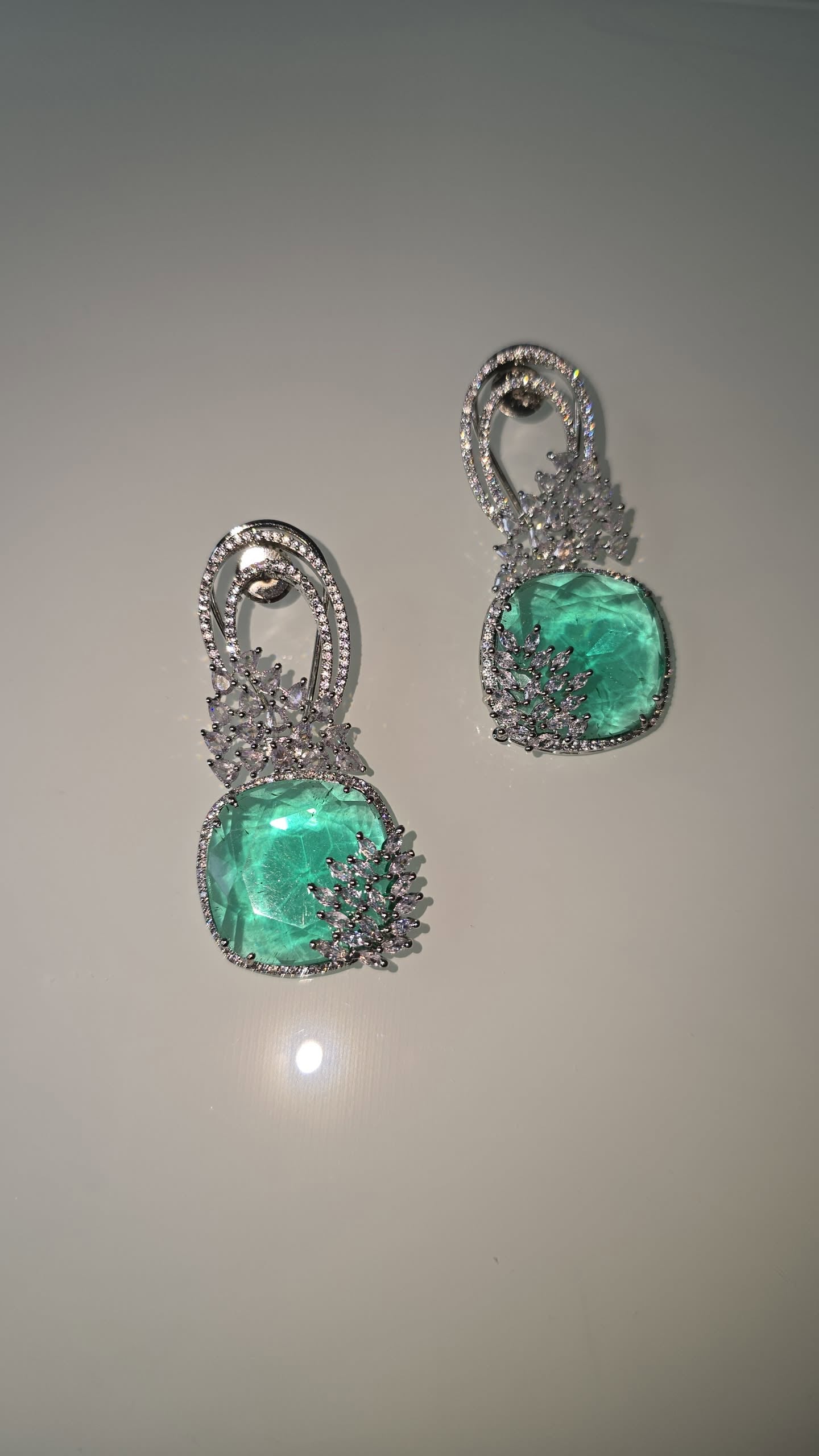 Cubic Zirconia. AD Earrings. statement earrings.