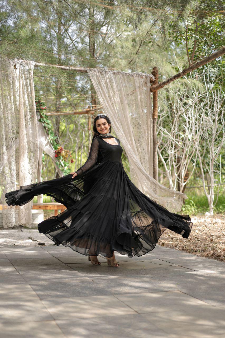 Anarkali dress & Duppatta. Amal