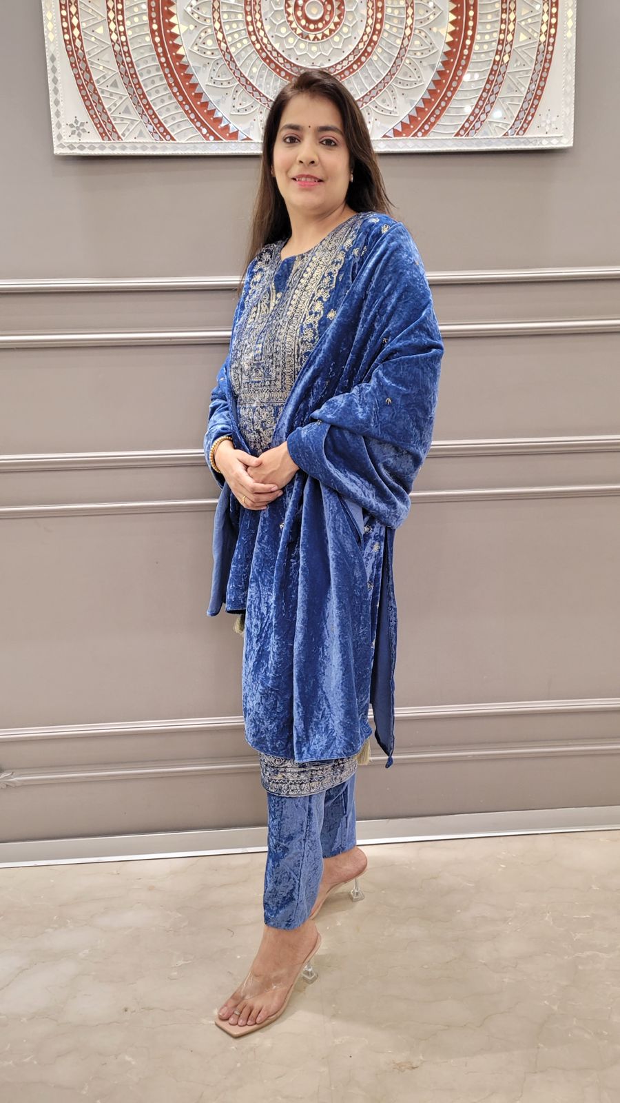Velvet Salwar Kameez & Duppatta. Niha