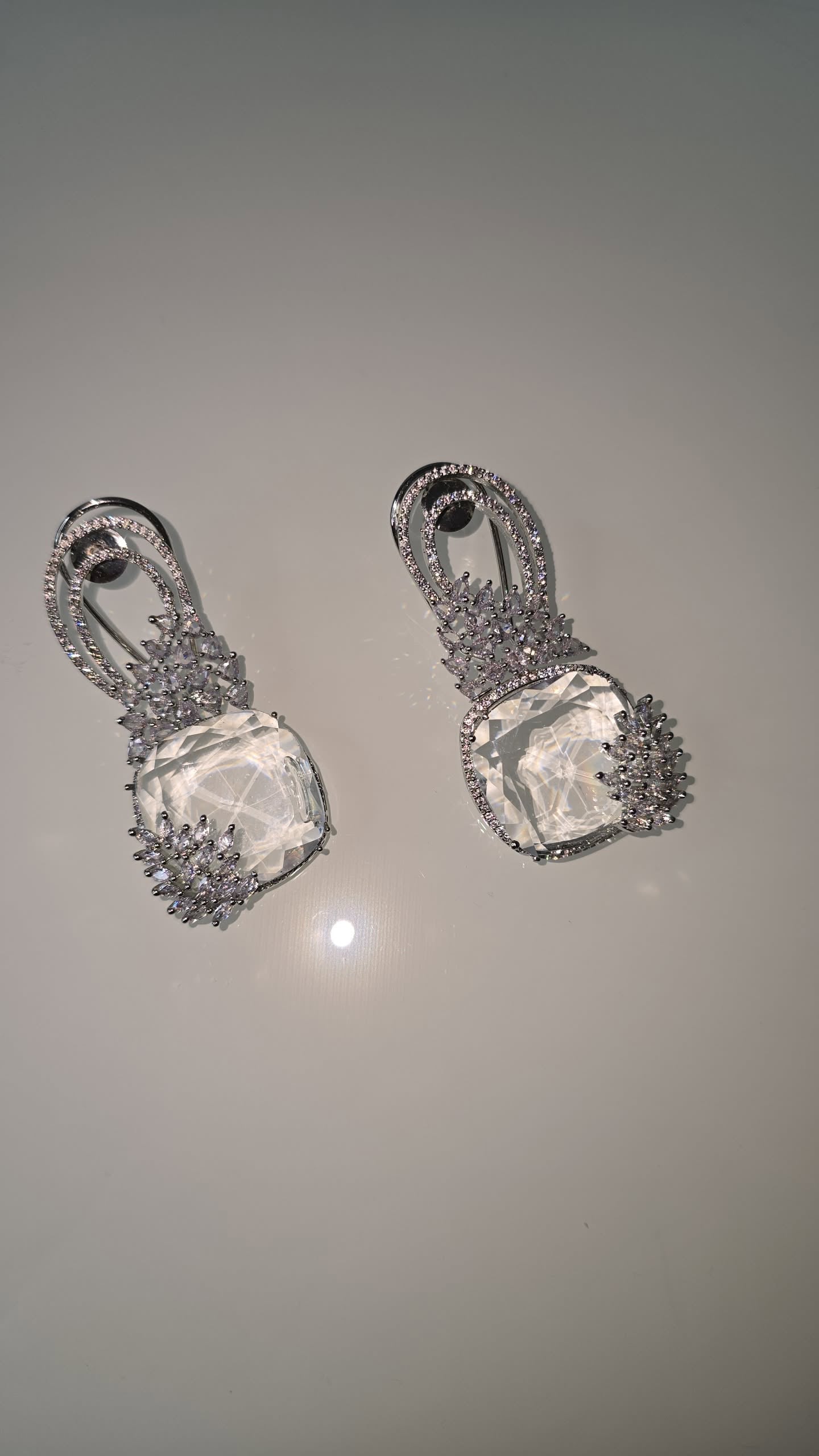 Cubic Zirconia. AD Earrings. statement earrings.