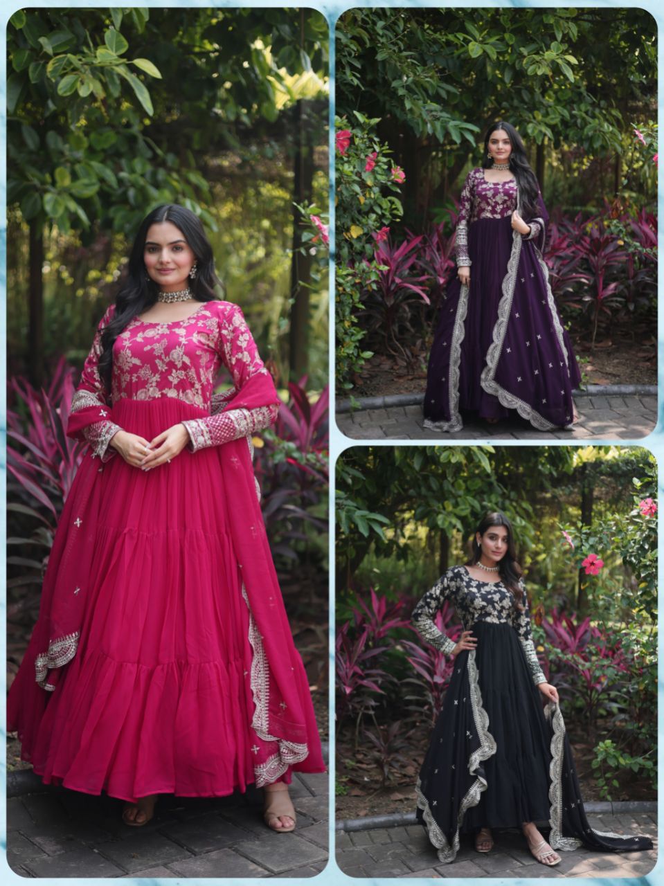Anarkali Gown & Duppatta. Rani