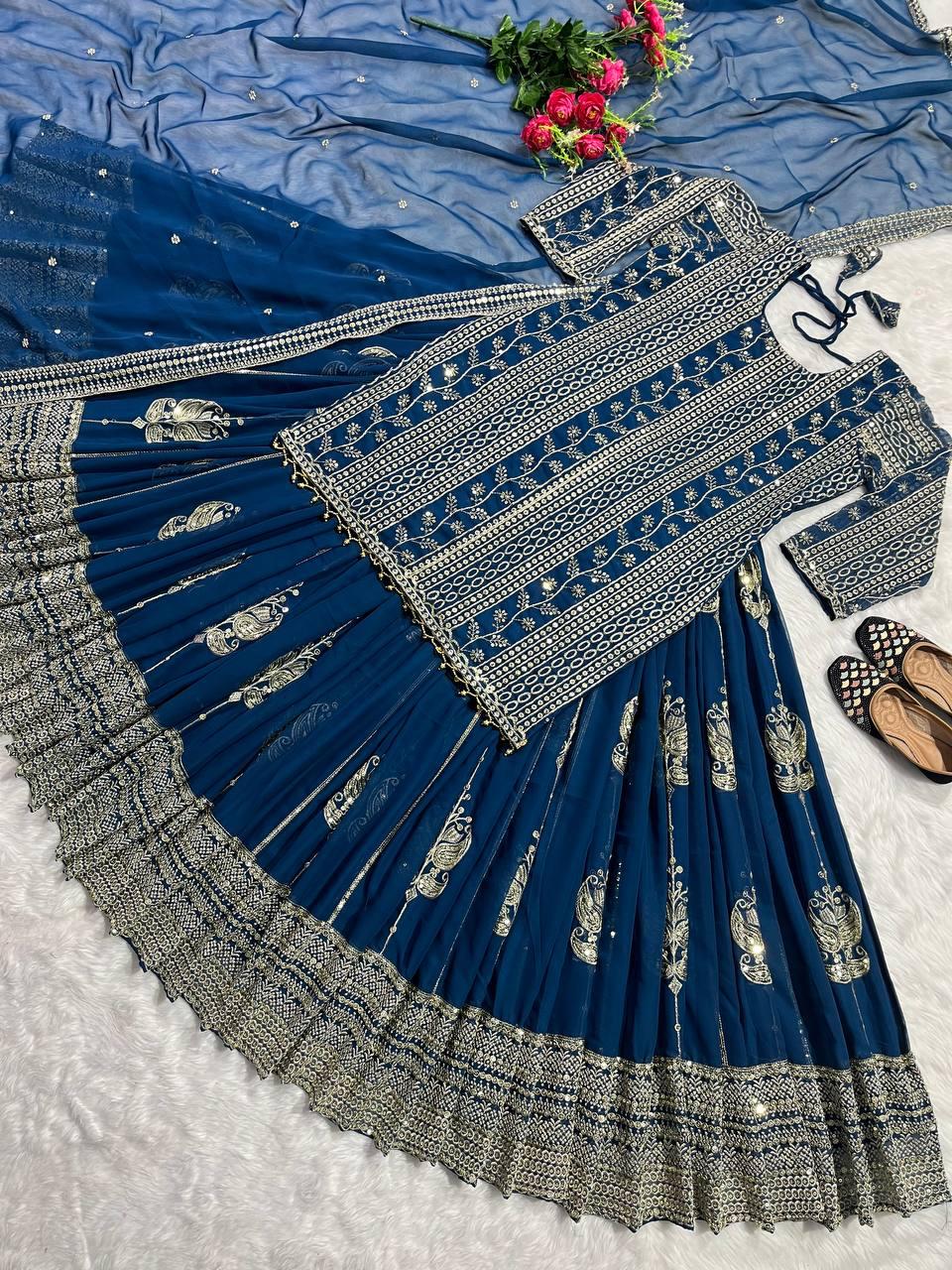 Lehenga & Kurti with Duppatta.
