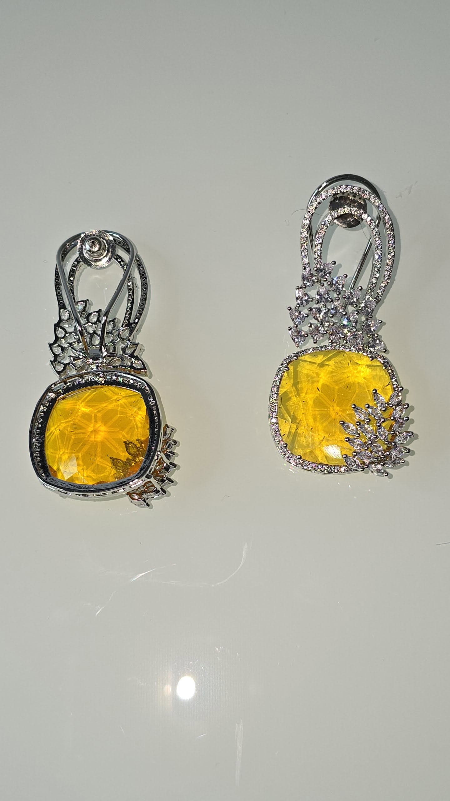 Cubic Zirconia. AD Earrings. statement earrings.