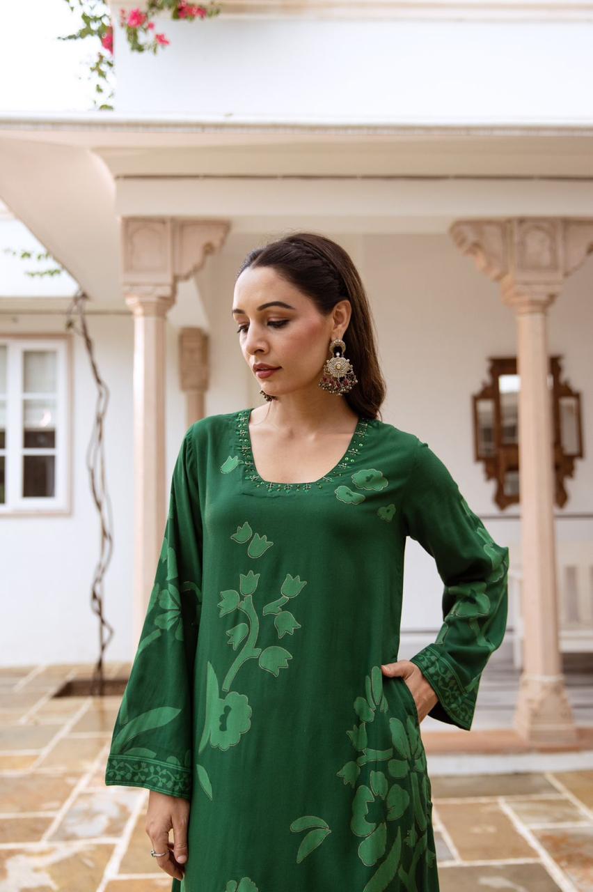 Kameez & wide palazzo Bottom. Falak