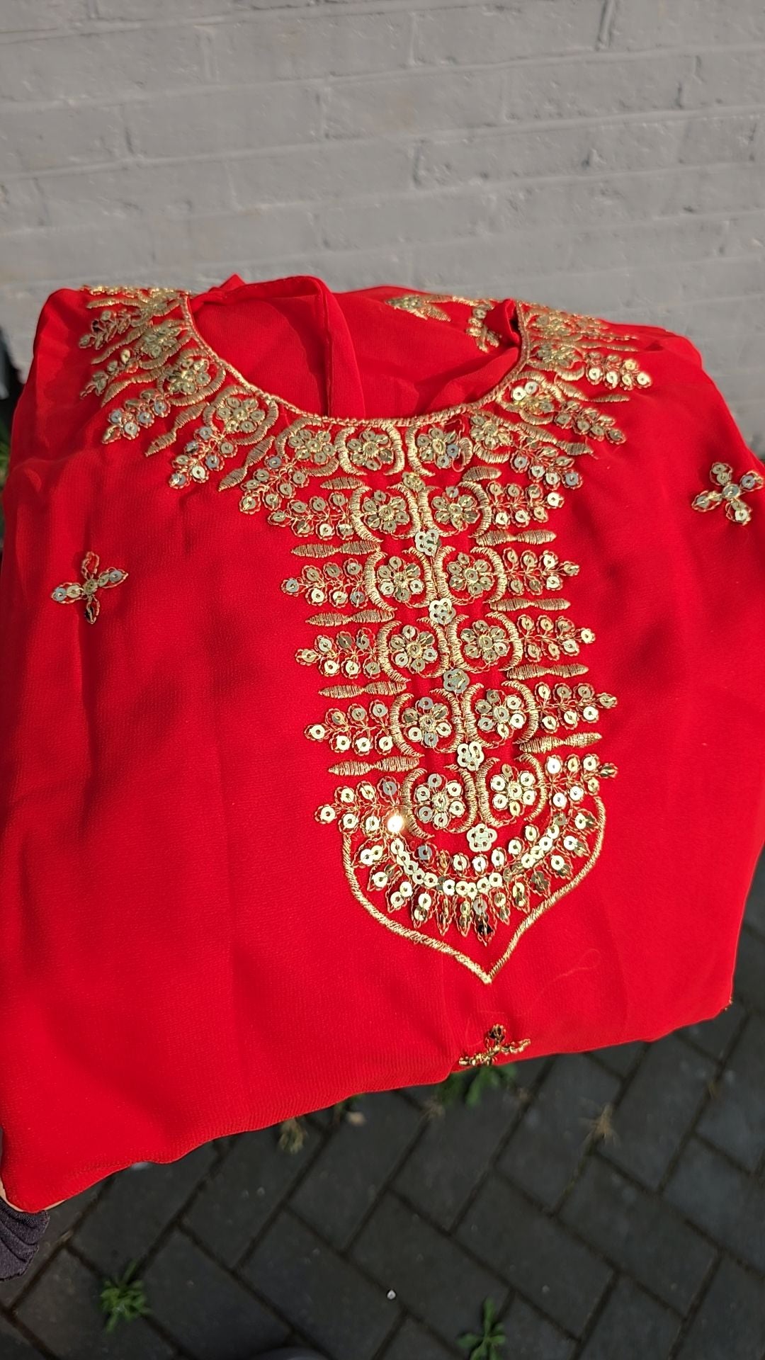 Sharara Palazzo, Kurta & Duppatta. Ruby