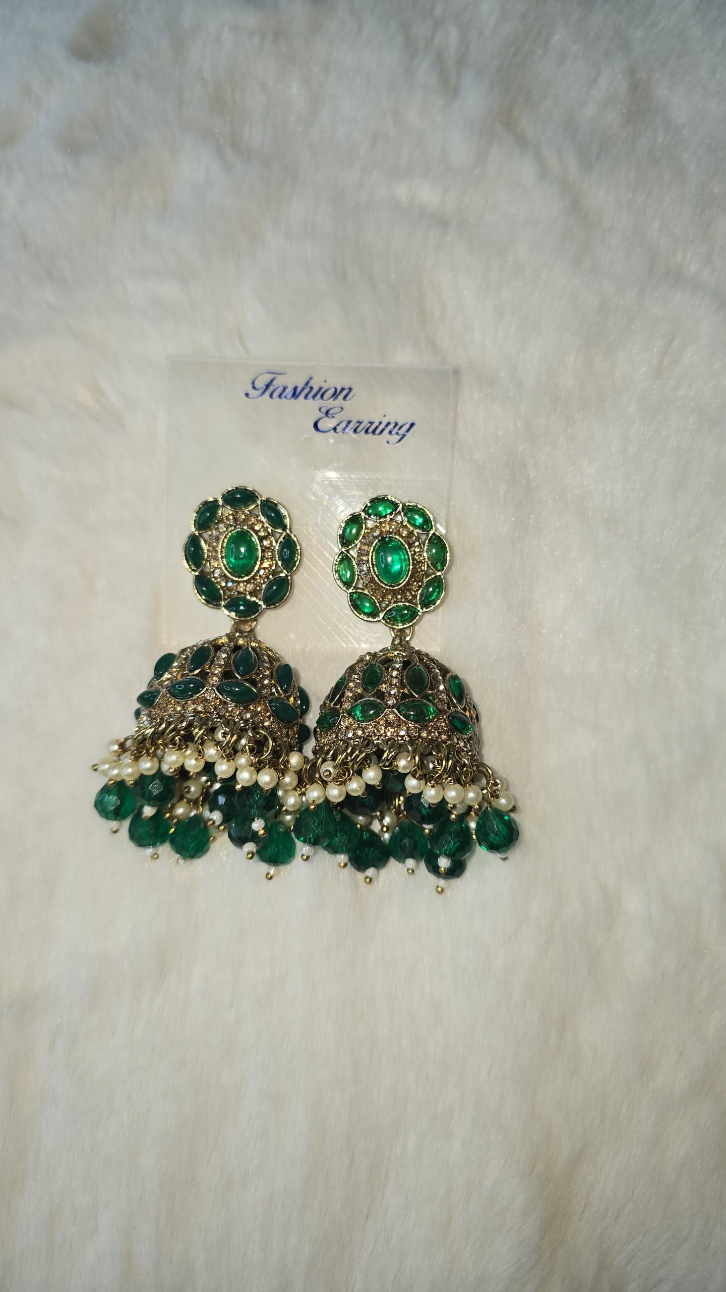 Jhumka Earrings mehndi Gold. Available in 10 colours.