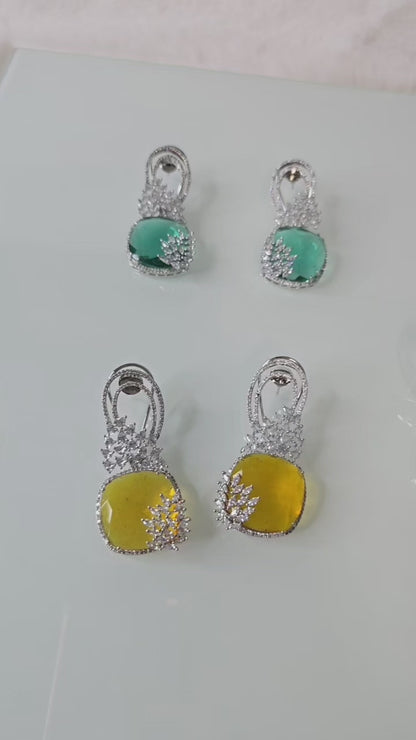 Cubic Zirconia. AD Earrings. statement earrings.