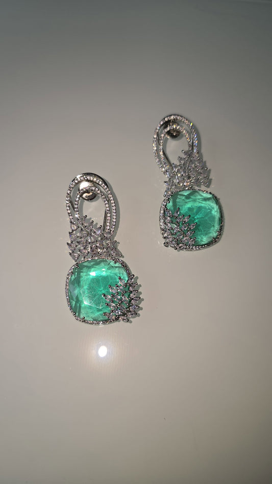 Cubic Zirconia. AD Earrings. statement earrings.