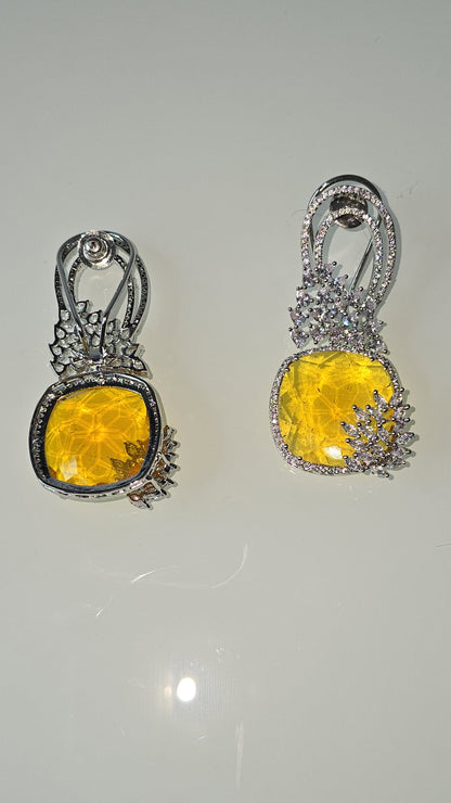 Cubic Zirconia. AD Earrings. statement earrings.