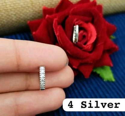 Nath CZ Diamond. Nose Ring White-Gold plated & Gold Plated.